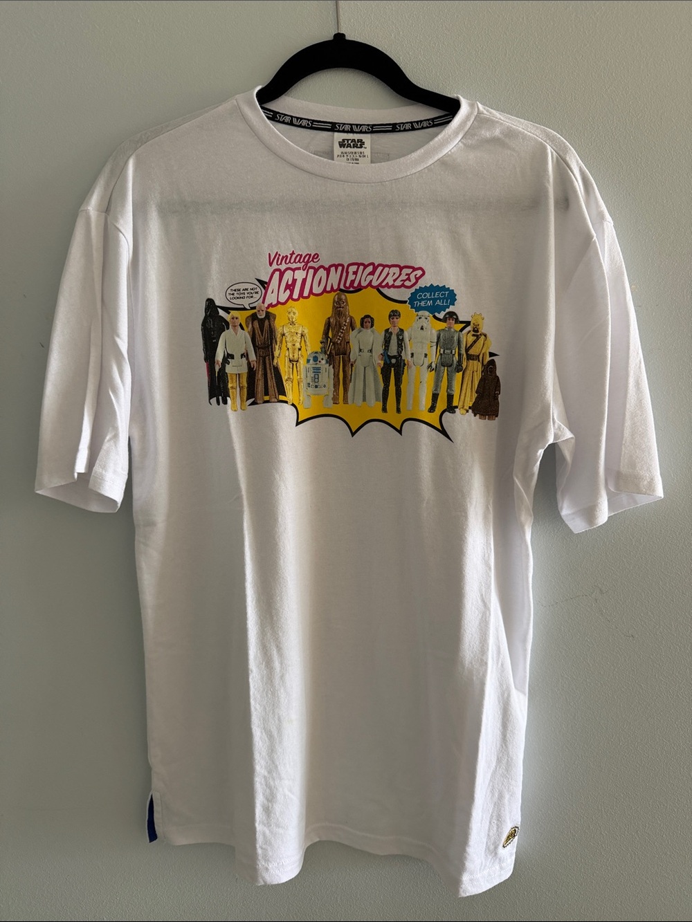 Star Wars Vintage Action Figures Graphic Tee - White